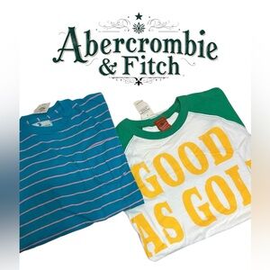 🦌 2 vintage brand new old stock w tags Abercrombie & Fitch tees XL
